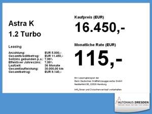 Opel Astra K 1.2 Turbo S/S  2020 LM LED W-Paket PDC Bild 3