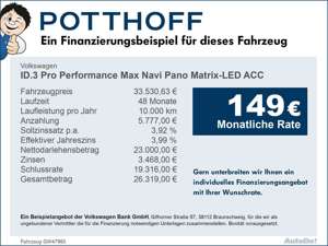 Volkswagen ID.3 Pro Performance Max Navi Pano Matrix-LED ACC Bild 2