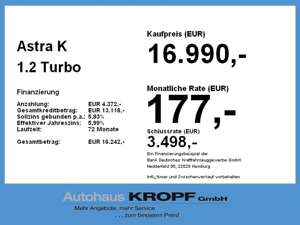 Opel Astra K 1.2 Turbo Edition LED|Kamera|PDC|SHZ Bild 4