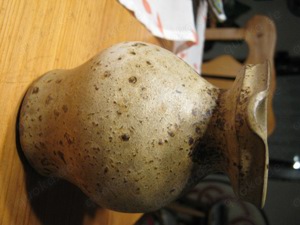 alte, kleine, handgetöpferte Keramikvase  Krug, Velus Keramik