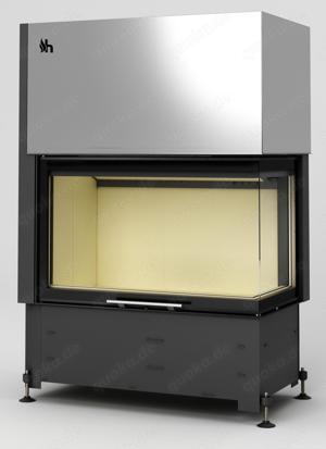 Kamineinsatz VOLCANO 2BPTh + 2BLTh 10,5KW L-Kamin L-Form Heizeinsatz Panorama Hajduk LDF-Kamine