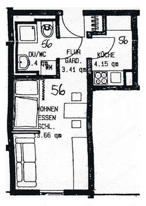 Leerstehende Wohnung "betreutes Wohnen" im Zentrum von Bruchsal Bild 2