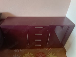 Sideboard Kommode in lila Hochglanz Top 