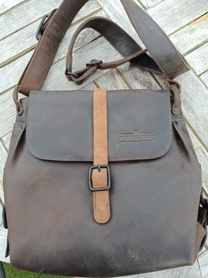 dunkelbraune Leder-Umhängetasche von MARGELISCH  Bild 4