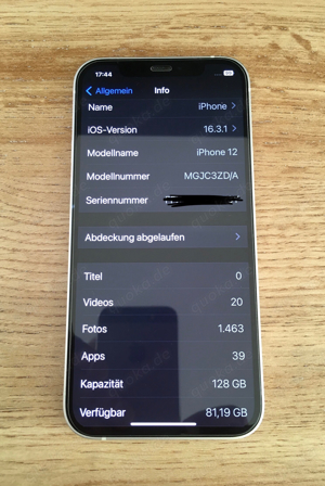 Apple iPhone 12 128GB white - wie neu Bild 7