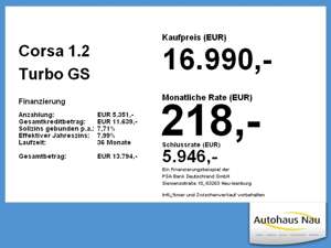 Opel Corsa 1.2 Turbo GS Line Inkl. Inspektionspaket Big Deal Bild 5