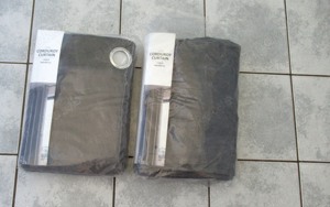 OVP 2x grauer Cordvorhang 140x300 mit Ösen Bild 3