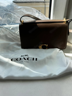 Coach-Tasche   Braune Trainertasche.  Hochwertiges Leder.  Länge 26 cm Bild 3
