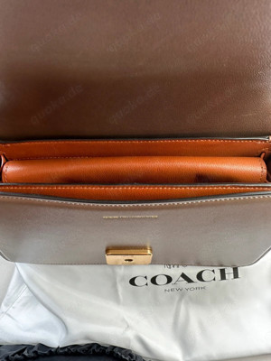Coach-Tasche   Braune Trainertasche.  Hochwertiges Leder.  Länge 26 cm Bild 6