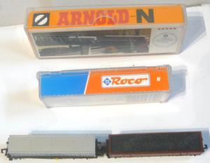 Arnold Roco N Güterzug Containerwagen Hochbordwagen beladen TOP Bild 6