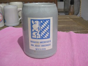 Bierkrug 0,5l Baden-Württemberg, Brauerei Weckesser, Inh. Josef Friedrich, Wiesloch