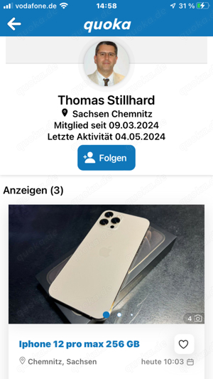 Achtung - Betrüger!!! Ehemals Richard, jetzt unter dem Pseudonym Thomas Stillhard Bild 1