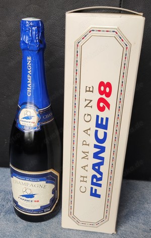 Champagner Flasche Sonderedition Fußball Weltmeisterschaft 1998 Frankreich, Rarität