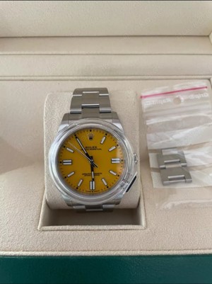 Rolex Oyster Perpetual 41 GELB NEU - Fullset - LC 100 - UNGETRAGEN