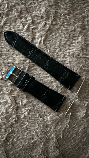 Uhren Lederarmband Schwarz  NEU 