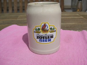 Bierkrug 0,3l Bayern Schwaben, Privat-Brauerei Zötler, Rettenberg