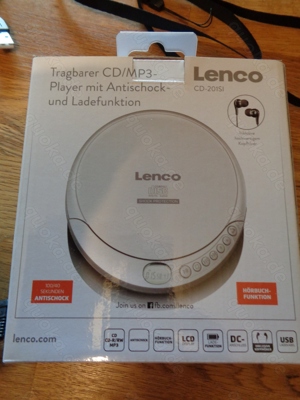 LENCO CD201SI tragbarer CD MP3-Player mit Antischock Bild 3