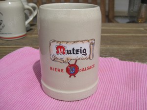 Bierkrug 0,25l Luxemburg, Brauerei Mutzig, Mutzig im Elsass