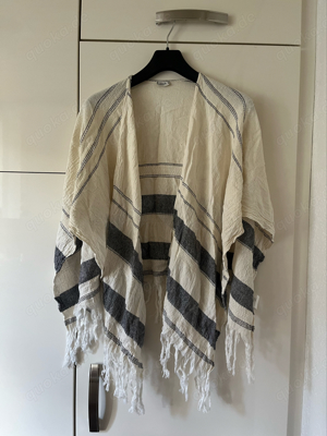 Poncho Pimkie Einheitsgröße weiß blau Cape Überwurf