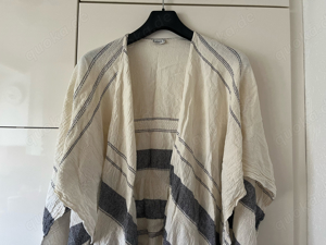 Poncho Pimkie Einheitsgröße weiß blau Cape Überwurf Bild 3