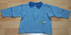 NEU - Blaues Sweat-Shirt - Größe 74 - Ringel - Pullover