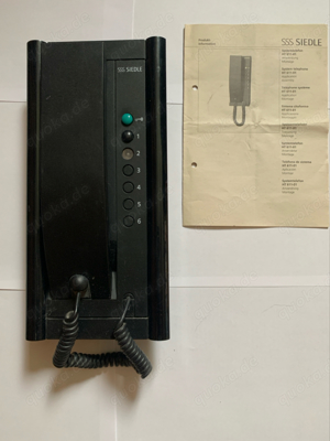 SSS Siedle Türsprechanlage Systemtelefon HT611-01 schwarz