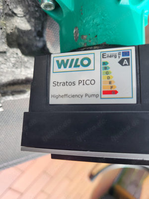 Wilo-Stratos PICO 25 1-4, hocheffiziente Heizungspumpe gebraucht mit Stecker u. Wärmedämmschale