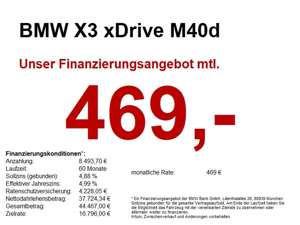 BMW X3 M X3 xDrive M40d STANDH INNO HUD AHK PANO MEMORY Bild 1