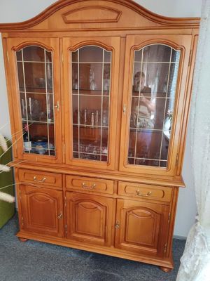 Buffet   Vitrinenschrank, B 150 cm H 215 cm 