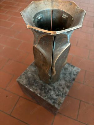 Hochwertige Massive Friedhofvase Vase Kupfervase Bronze Marmor Bild 3