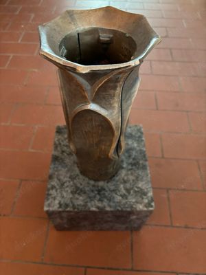 Hochwertige Massive Friedhofvase Vase Kupfervase Bronze Marmor