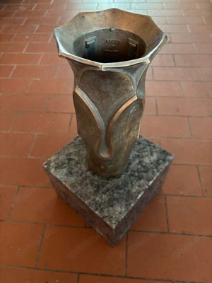 Hochwertige Massive Friedhofvase Vase Kupfervase Bronze Marmor Bild 2