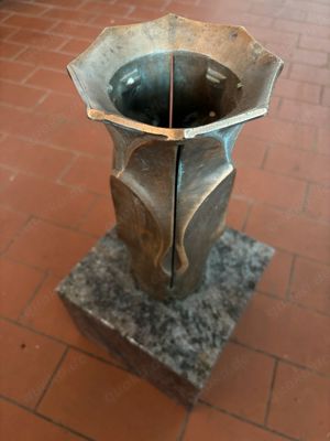 Hochwertige Massive Friedhofvase Vase Kupfervase Bronze Marmor Bild 4