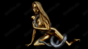  Entdecken Sie die Sinnlichkeit in Bronze: "Snake Lady Nadine" von Don Alberto Carlos