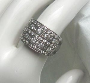 Ring , 925 Silber mit gefassten Topassteinen Bild 2