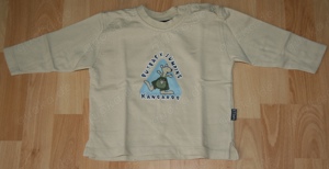 NEU - Helles Langarm-Shirt - Größe 80 - Pullover - "Känguru"