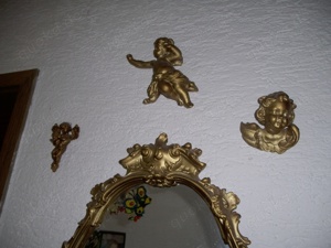 Spiegel mit Engel und Handspiegel Bild 2