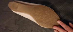 Schuhe Keilpumps, Gr. 36, beige, gebraucht, 3x getragen Bild 5