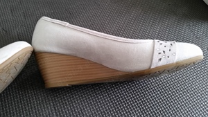 Schuhe Keilpumps, Gr. 36, beige, gebraucht, 3x getragen Bild 11
