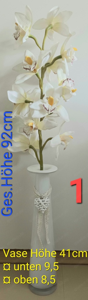 Künstliche Phalaenopsis-Orchidee inkl. Keramikvase NEU Bild 2