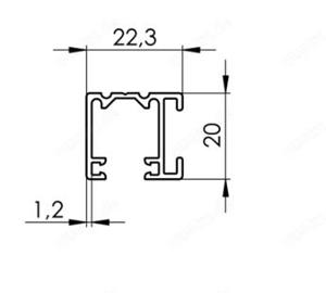 Führungsschiene Jalousie P018 10 Aluminium weiß