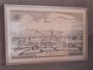 Stadt Heilbronn Merian Kupferstich Mitte 17.Jhd. 73 x 49 cm verglast mit sehr schönem Rahmen