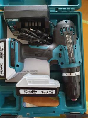 Makita HP488D002 Akku-Schlagbohrschrauber mit 2 x 18 V, 1.5 Ah Akkus im Koffer