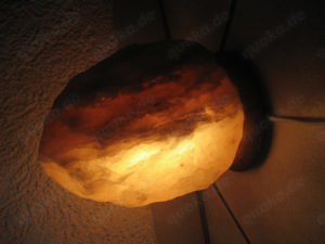 Rosenquarz Lampe 5 kg, Salz Leuchte Salzlampe Salzsteinlampe Kristall Lampe, incl. Leuchtmittel  Bild 5