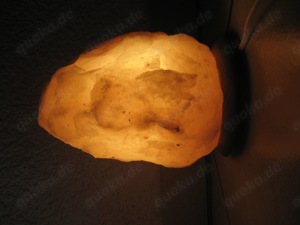 Rosenquarz Lampe 5 kg, Salz Leuchte Salzlampe Salzsteinlampe Kristall Lampe, incl. Leuchtmittel  Bild 4