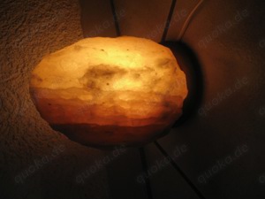 Rosenquarz Lampe 5 kg, Salz Leuchte Salzlampe Salzsteinlampe Kristall Lampe, incl. Leuchtmittel  Bild 2