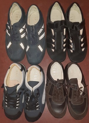 ANGEBOT: 4 Paar Schuhe  Sportschuhe - alle Größe 41 - unbenutzt - Semi-Orthopädisch 