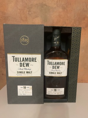 Tullamore D. E. W. 18 Years Old Single Malt Irish Whiskey 41,3% Vol. 0,7l in Geschenkbox Bild 1