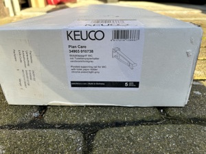 Keuco Plan Care+ Stützklappgriff WC mit Toilettenpapierhalter Neu verchromt Bild 1