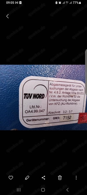 Auto Abgasuntersuchung Gerät Bild 2